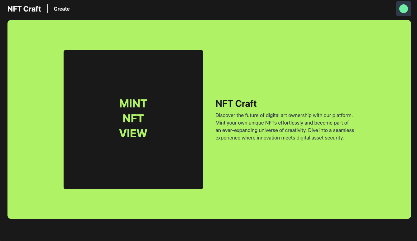 Screenshot of NFT Craft